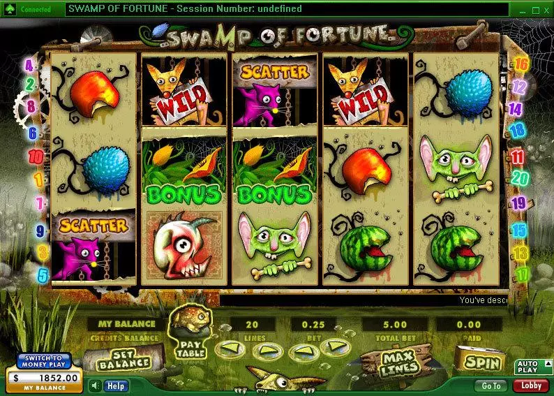 Play Swamp of Fortune Slot Main Screen Reels