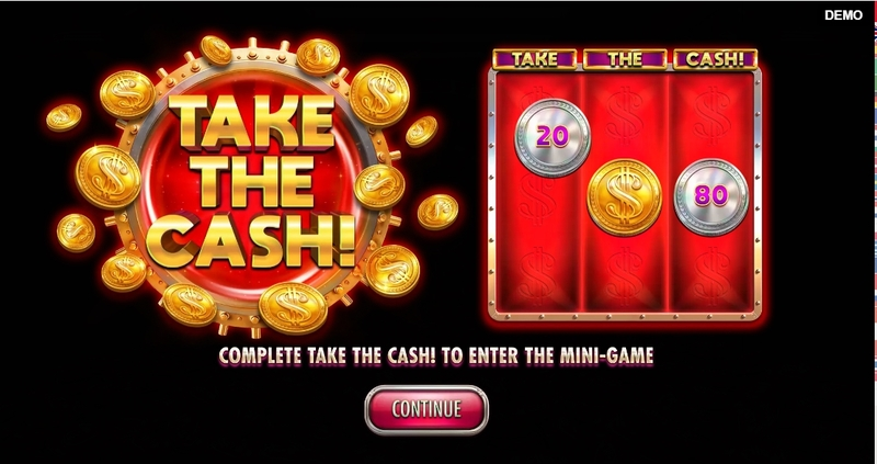 Play Take the Cash Slot Introduction Screen