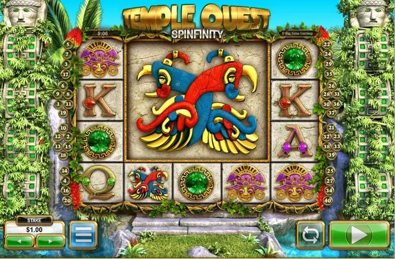 Play Temple Quest Spinfinity Slot Main Screen Reels