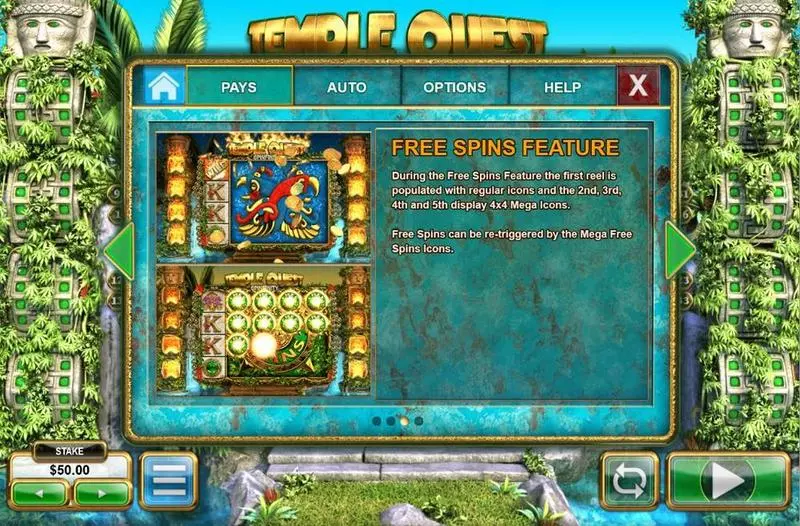 Play Temple Quest Spinfinity Slot Bonus 1
