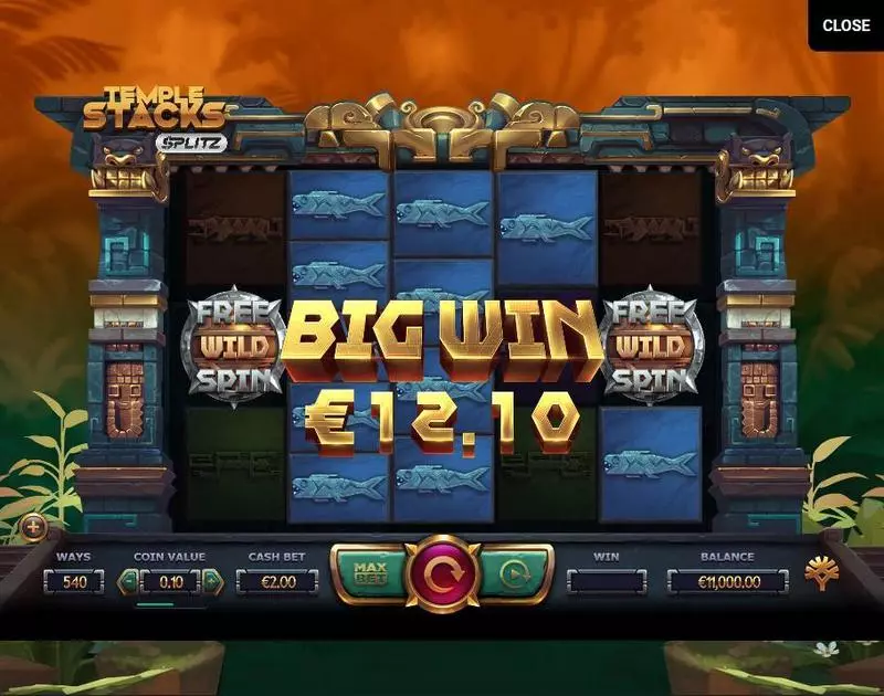 Play Temple Stacks Slot Winning Screenshot