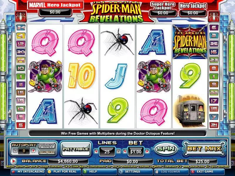 Play The Amazing Spider-Man Revelations Slot Main Screen Reels