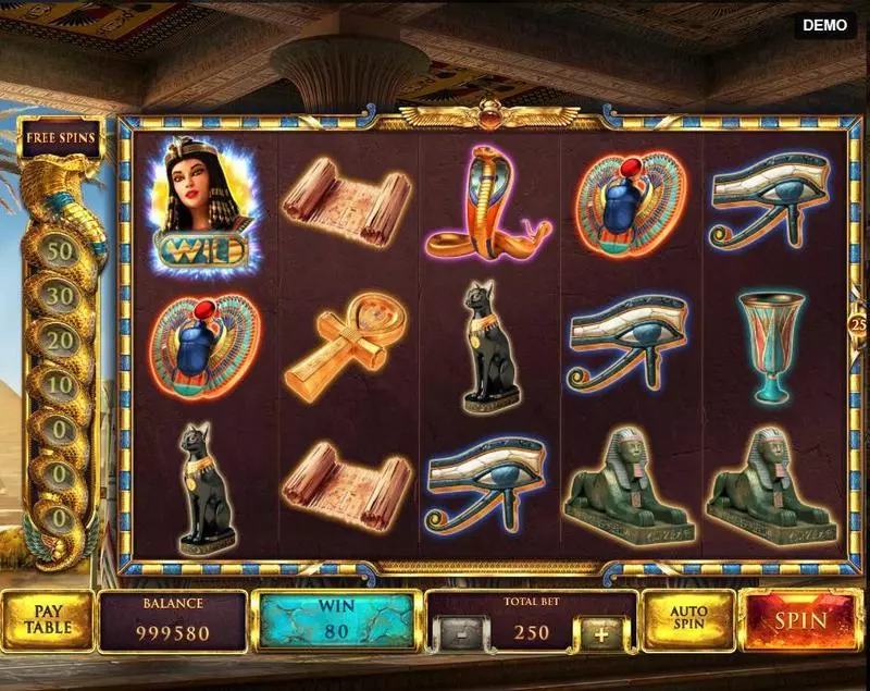 Play The Asp of Cleopatra Slot Paytable