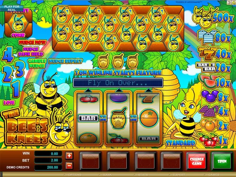 Play The Bees Knees Slot Main Screen Reels