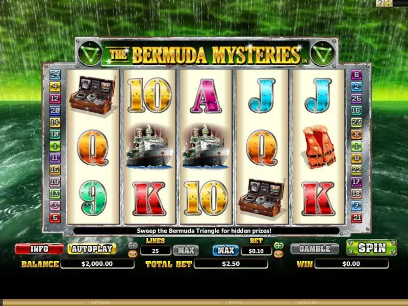 Play The Bermuda Mysteries Slot Main Screen Reels