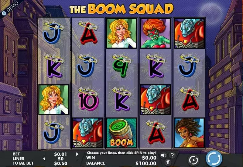 Play The Boom Squad Slot Main Screen Reels