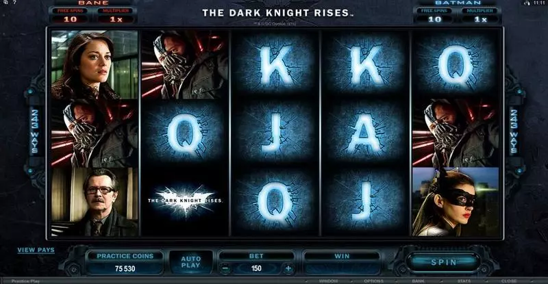 Play The Dark Knight Rises Slot Main Screen Reels