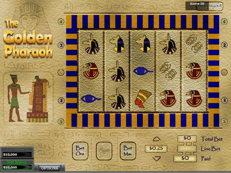 Play The Golden Pharaoh Slot Main Screen Reels