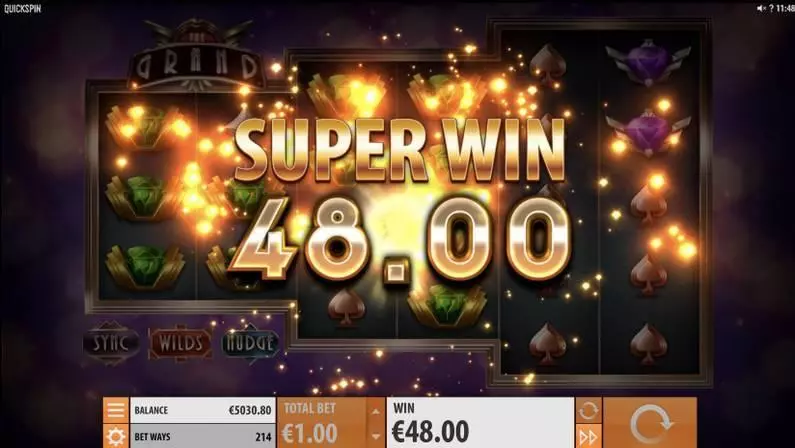 Play The Grand Slot Winning Screenshot