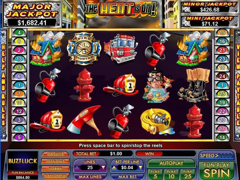 Play The Heat Is On! Slot Main Screen Reels