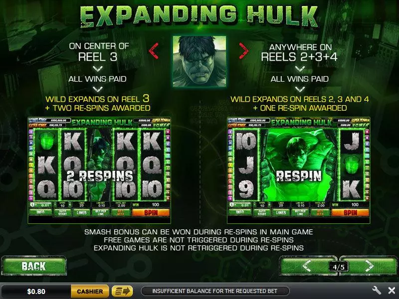 Play The Incredible Hulk Slot Bonus 3