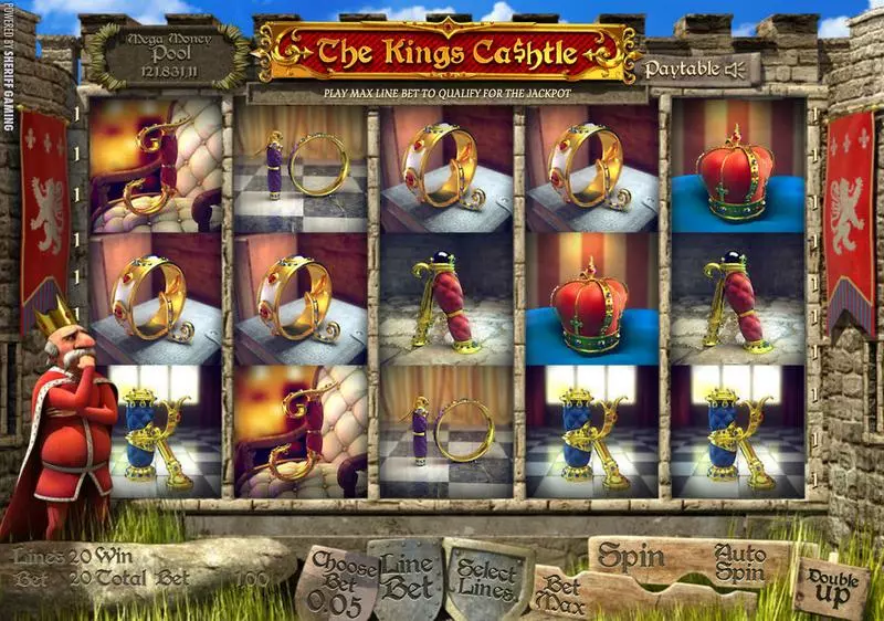 Play The King's Ca$htle Slot Main Screen Reels