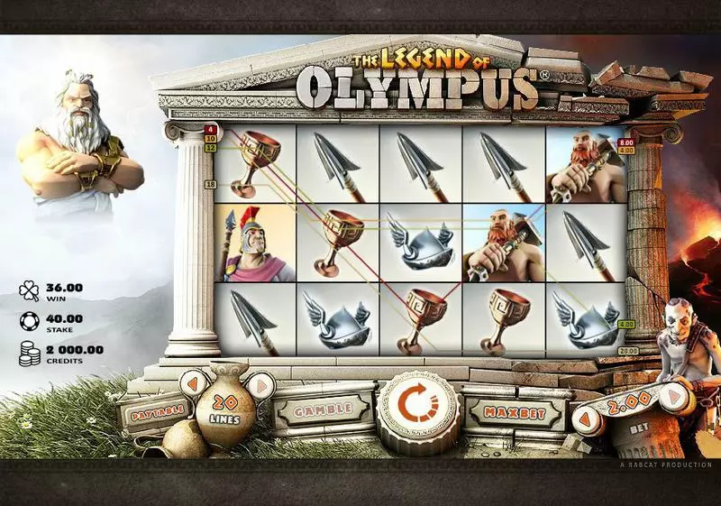 Play The Legend of Olympus Slot Main Screen Reels