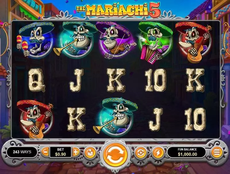 Play The Mariachi 5 Slot Main Screen Reels