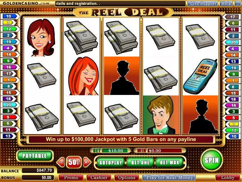 Play The Reel Deal Slot Main Screen Reels