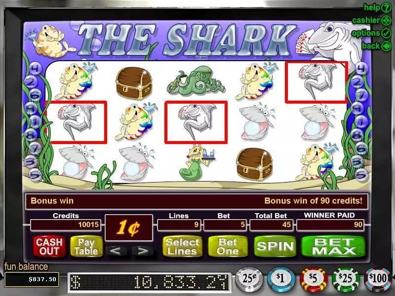Play The Shark Slot Main Screen Reels