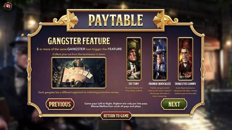 Play The Slotfather Part ll Slot Info and Rules