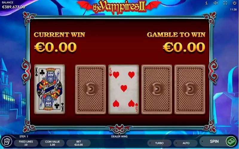 Play The Vampires II Slot Gamble Winnings