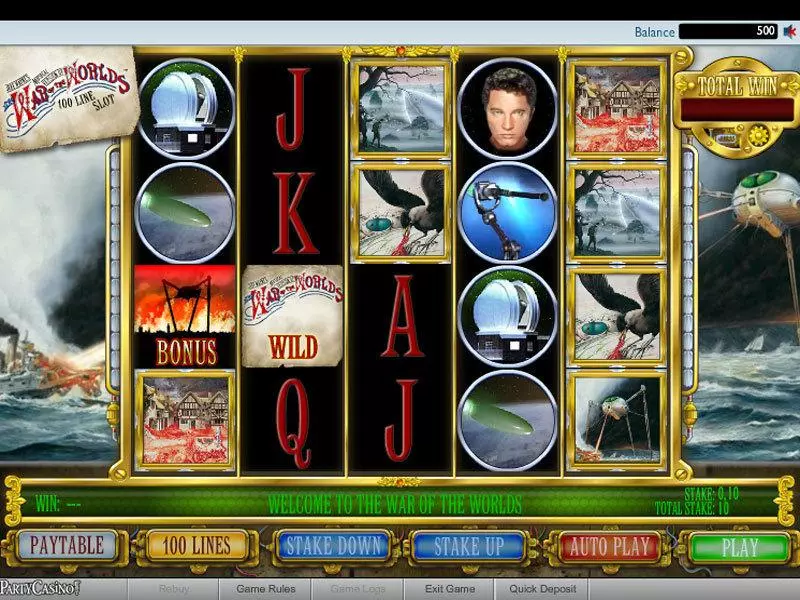 Play The War of the Worlds Slot Main Screen Reels