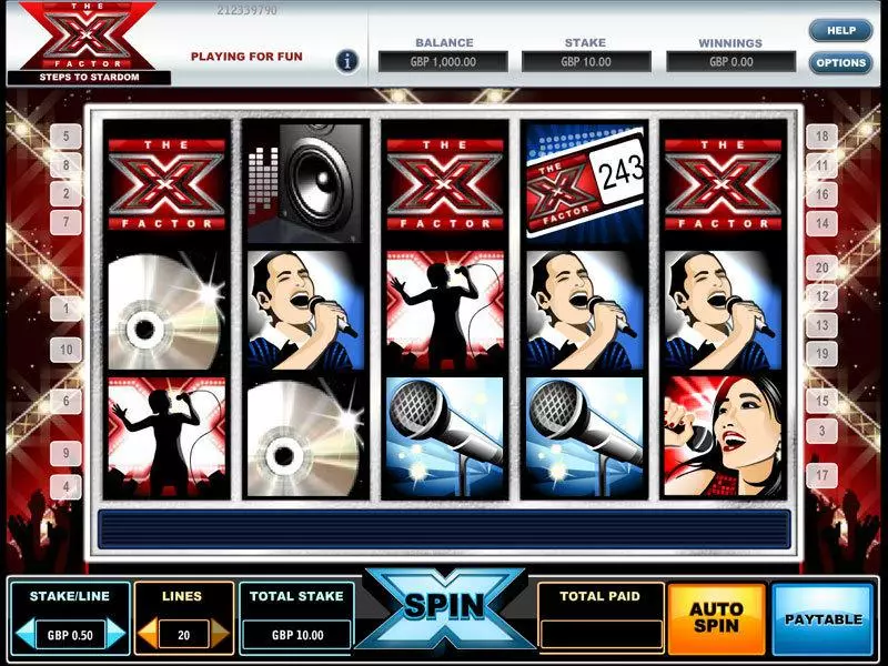Play The X Factor Slot Main Screen Reels