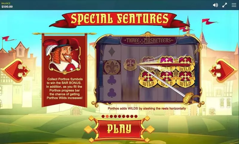 Play Three Musketeers Slot Info and Rules