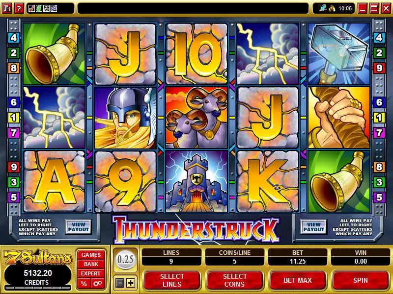 Play Thunderstruck Slot Main Screen Reels