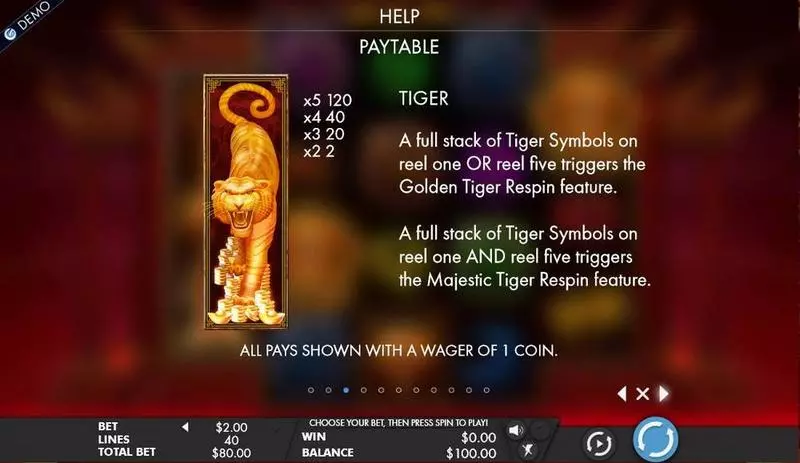 Play Tiger Temple Slot Info and Rules