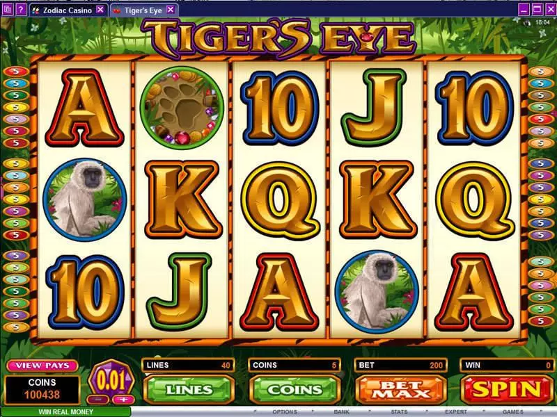 Play Tiger's Eye Slot Main Screen Reels