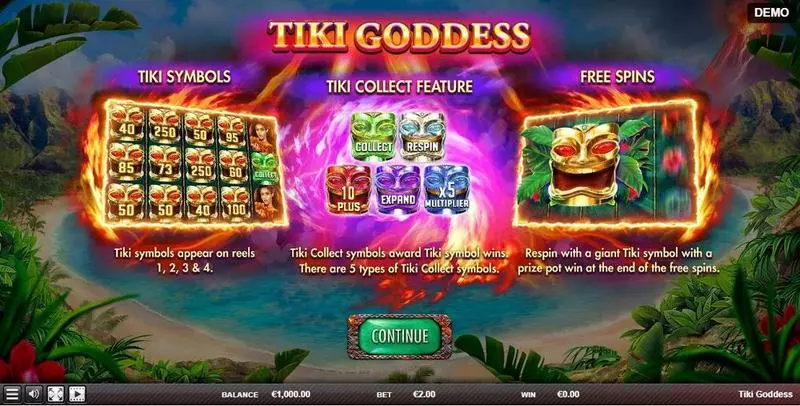 Play Tiki Goddess Slot Info and Rules