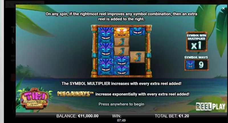 Play Tiki Infinity Reels X Megaways Slot Info and Rules