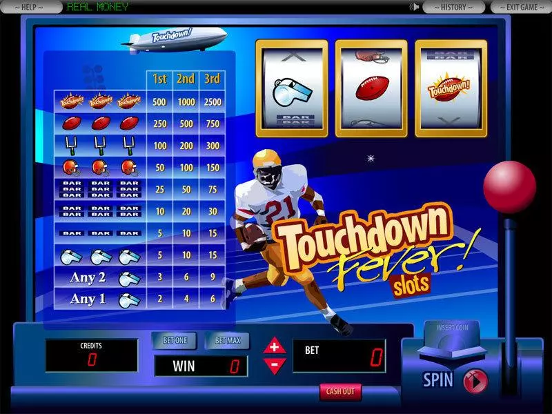 Play Touchdown Fever Slot Main Screen Reels