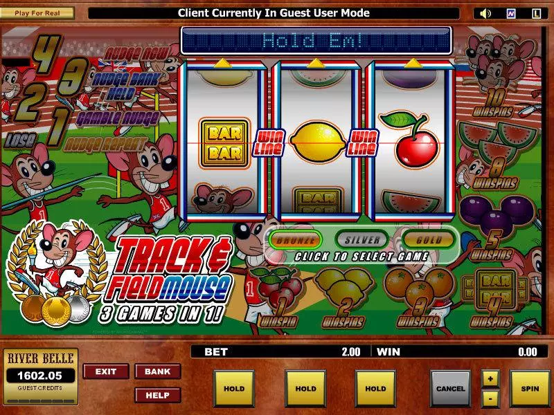 Play Track and Fieldmouse Slot Main Screen Reels