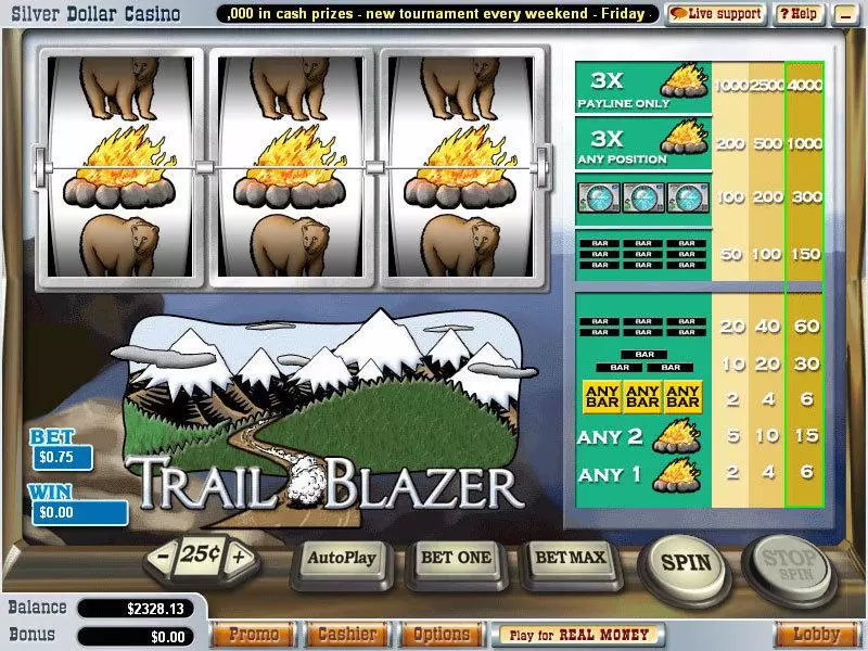 Play Trail Blazer Slot Main Screen Reels