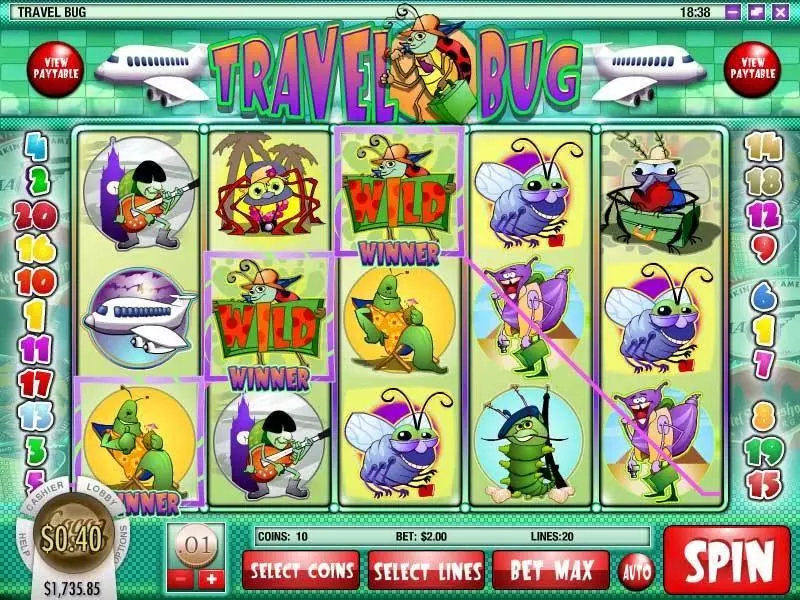 Play Travel Bug Slot Main Screen Reels