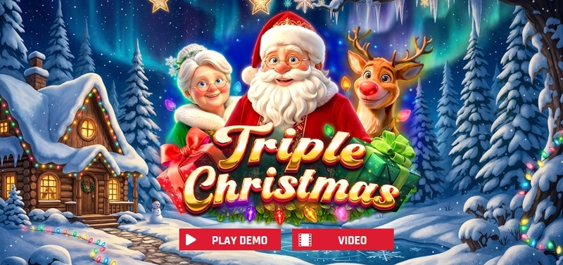 Play Triple Christmas Slot Introduction Screen
