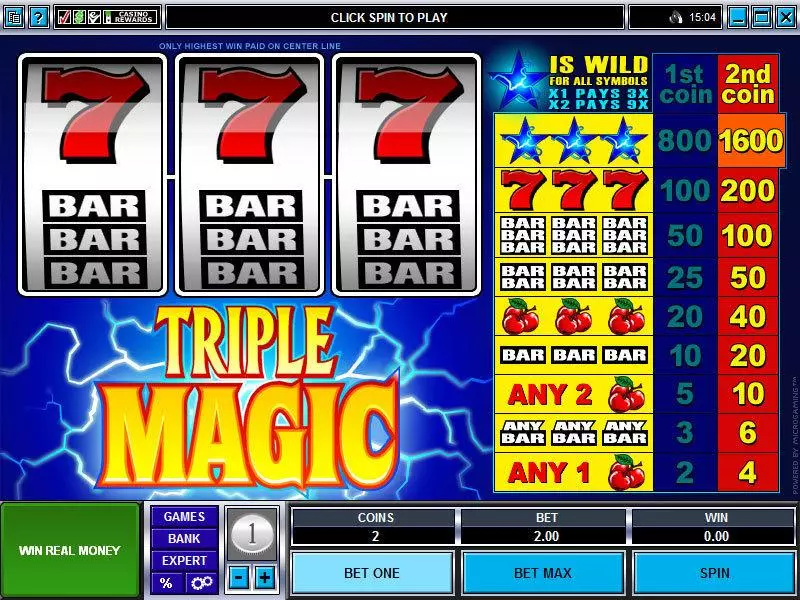 Play Triple Magic Mini Slot Main Screen Reels