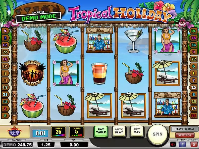 Play Tropical Holiday Slot Main Screen Reels