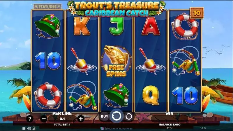Play Trout’s Treasure – Caribbean Catch Slot Main Screen Reels