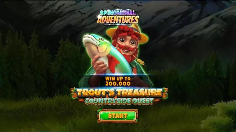 Play Trout’s Treasure – Countryside Quest Slot Introduction Screen