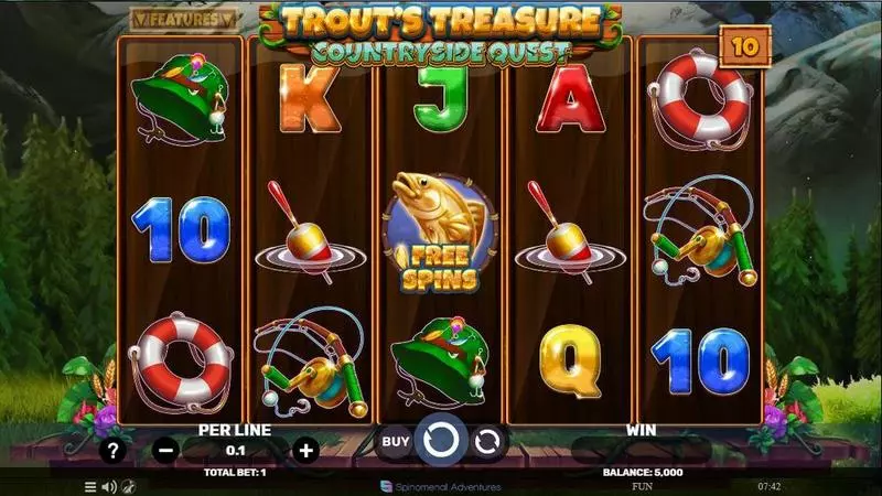 Play Trout’s Treasure – Countryside Quest Slot Main Screen Reels