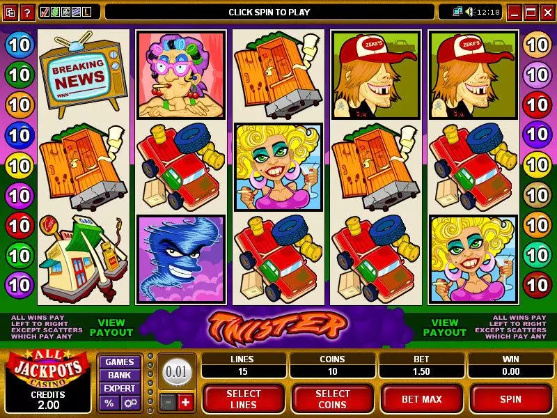 Play Twister Slot Main Screen Reels