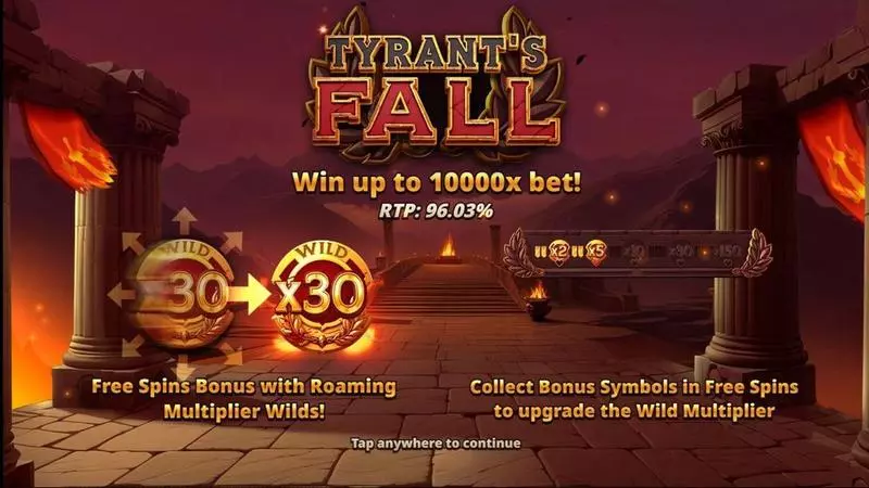 Play Tyrant's Fall  Slot Introduction Screen