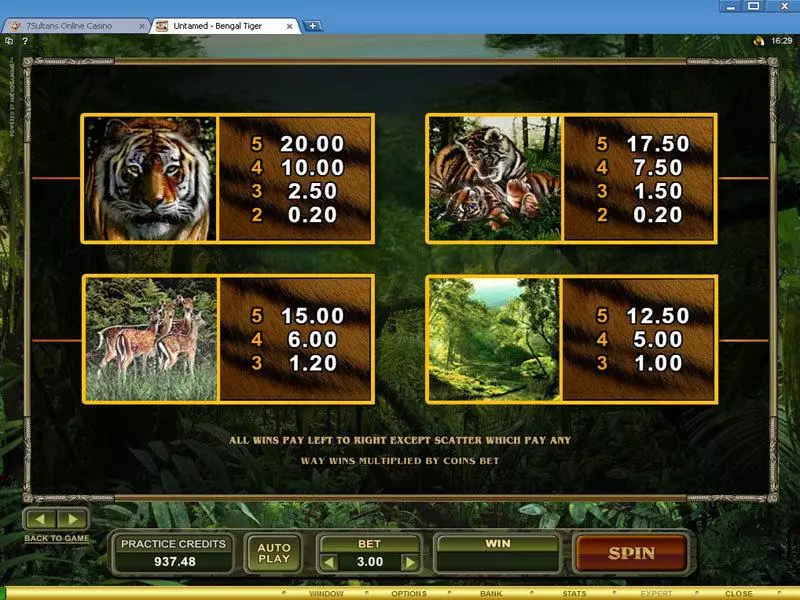 Play Untamed - Bengal Tiger Slot Info and Rules