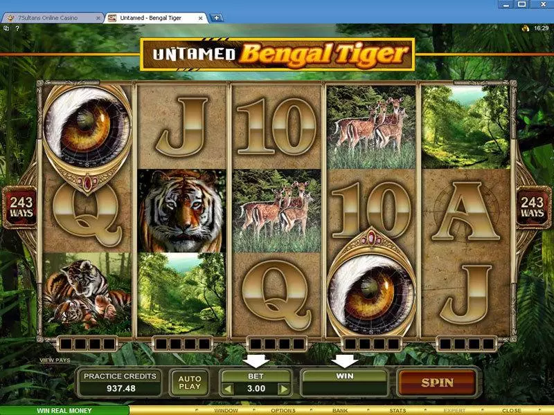 Play Untamed - Bengal Tiger Slot Main Screen Reels