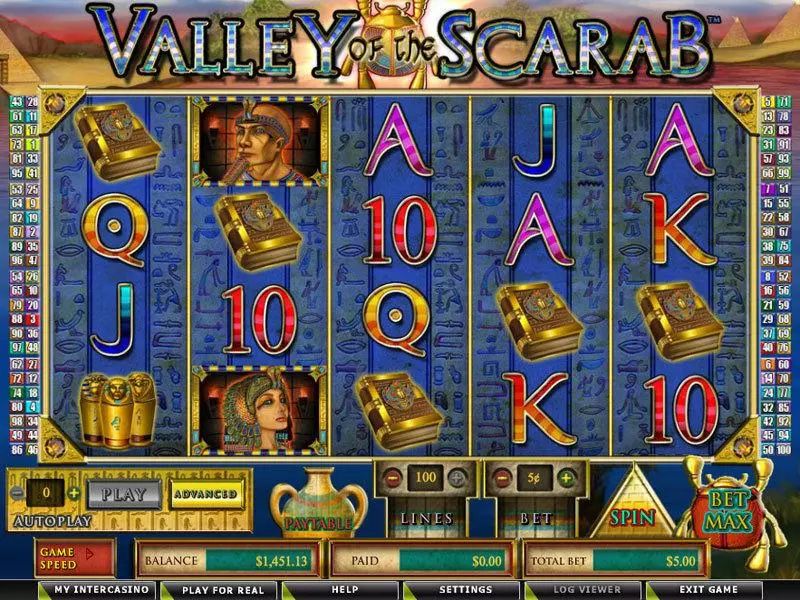 Play Valley of the Scarab Slot Main Screen Reels