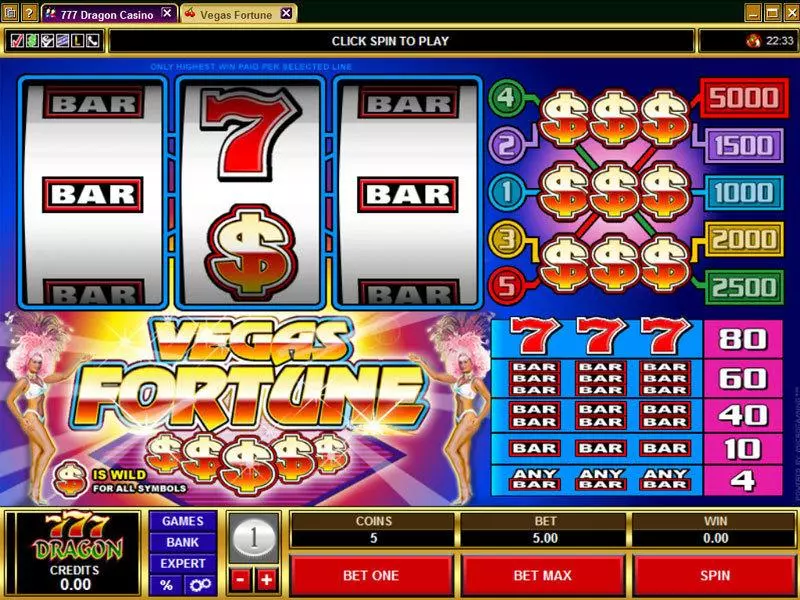 Play Vegas Fortune Slot Main Screen Reels