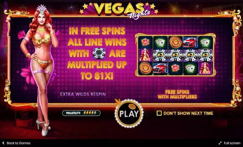 Play Vegas Nights Slot Info and Rules