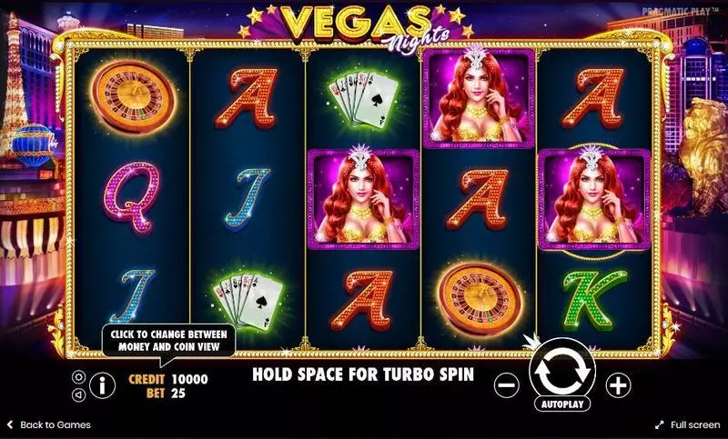 Play Vegas Nights Slot Main Screen Reels