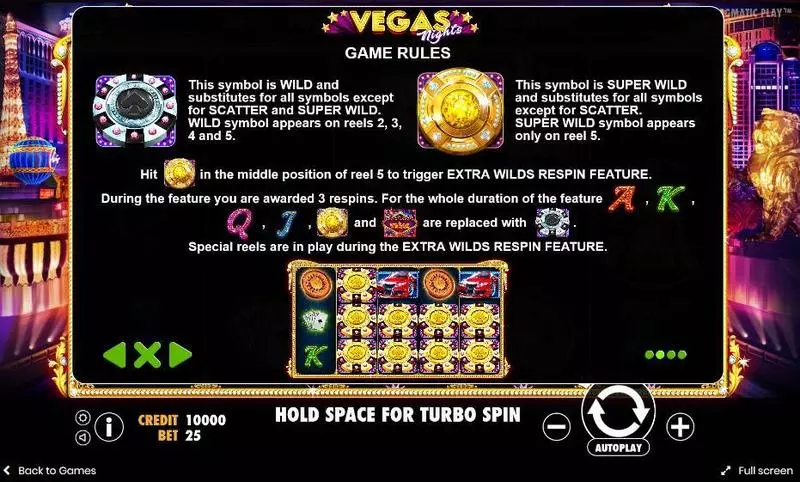 Play Vegas Nights Slot Bonus 1