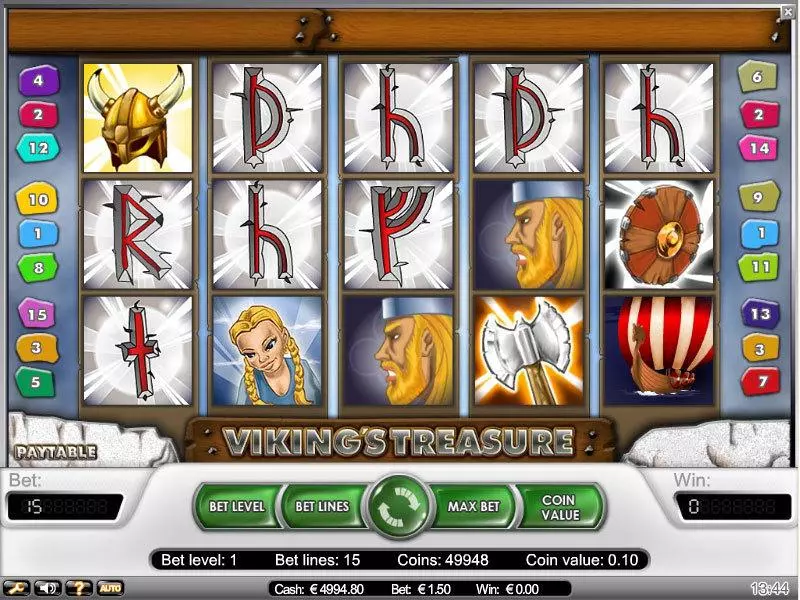 Play Viking's Treasure Slot Main Screen Reels